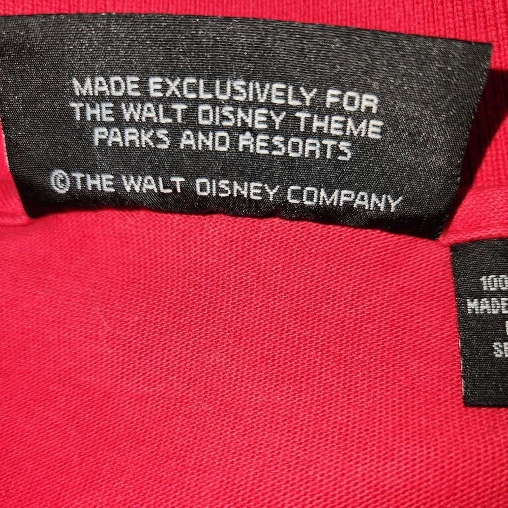 VINTAGE Disney Originals Men Polo Shirt XL Red Logo Mickey Mouse Embroidered 90s - Picture 6 of 7